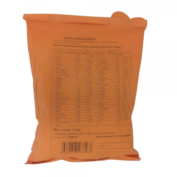 Vegan Havuçlu Erişte (150 gr) - Görsel 2