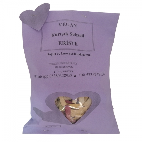 Vegan Karışık Sebzeli Erişte (150 gr)